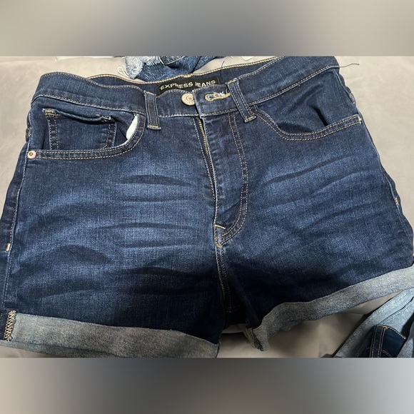 Express Pants - Express Dark Blue Jean Shorts